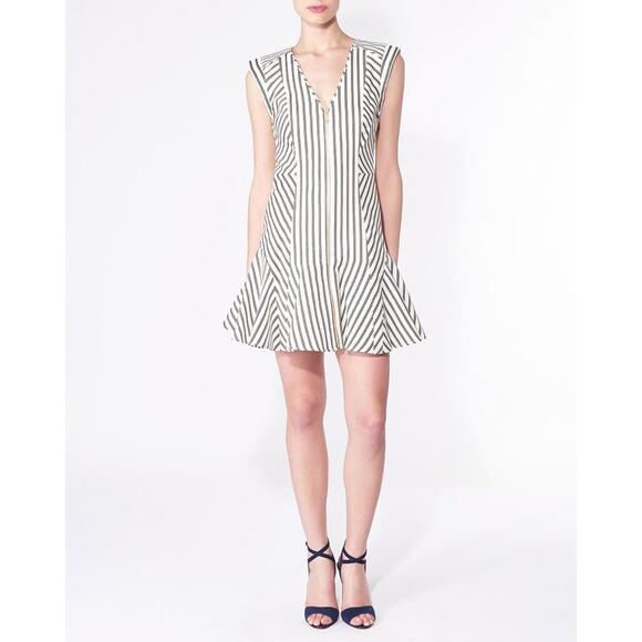 Veronica Beard Pop Fit And Flare Zip Up Mini Dress Women’s 0 - Picture 12 of 12